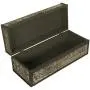 Wald Imports Silver Metal & Wood Decorative Storage Box/Trunk