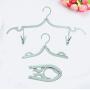 YOUOWO 4 PCS Portable Folding Clothes Hangers with 8 Hanger Clips for Scarves Suits Trousers Pants Shirts Socks Underwear for Travel Home (Blue Green Pink Beige)