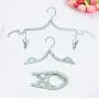 YOUOWO 4 PCS Portable Folding Clothes Hangers with 8 Hanger Clips for Scarves Suits Trousers Pants Shirts Socks Underwear for Travel Home (Blue Green Pink Beige)