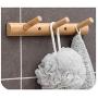 Natural Wood Wall Hook Wall Hanger Solid Wood Clothes Storage Rack Home Decor Hooks for Hanging Clothes Coat Decorative Hooks,1Pcs