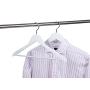 Amber Home Gugertree Solid Wooden Hangers Wood Suit Coat Hanger, White Color Smooth Finished with Non-Slip Bar (20)