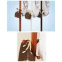 LYQZ Hat and Clothes Hanger Stand, Wooden 6 Hooks Coat Rack Bags and Scarf Holder for Foyer Entryway 174cm(H)