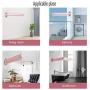JTKDL Folding Wall Mounted Extendible Wall Mount Clothes Hanger Stainless Steel Clothes Hooks with Swing Arm Holder Closet Organizers (Color : B)