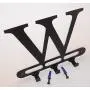 Capital Letter W Monogram Wall Hook Hanger. Satin Black. Solid Steel. Screws Included. Capital Letter W Monogram Wall Hook Hanger. Satin Black. Solid Steel. Screws Included.