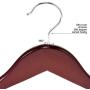 RoyalHanger Wood Hangers 20-Pack, Suit Hangers Coat Hanger Wooden Hangers for Pants Skirt Coat Trouser, Non-Slip, Walnut Finish