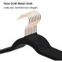 Non-Slip Velvet Clothes Hangers Premium Heavy Duty Space Saving with 360 Swivel &Rose Gold Hanger Hook for for Dress, Coats, Jackets, Pants, Shirts, Skirts (Pack of 50)
