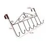 Hooks Over The Door Hook Organizer Rack Hanging, 7 Hooks, Over Door Storage Rack ? Organizer Hooks for Coats, Hats, Robes, Clothes or Towels (Copper)