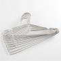 TOPBATHY 20pcs/Package Stainless Steel Clothes Hangers Metal Wire Hangers Portable Non-Slip Hangers for Jeans Scarf Tie Clothes