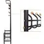 Peatao Heavy Duty Garment Rack Multi-Purpose Coat Clothes Stand with 3-Tier Shoes Rack and Hanger Bar