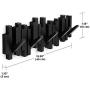 Umbra Sticks Multi Rack ? Modern, Unique, Space-Saving Hanger with 5 Flip-Down Hooks for Hanging Coats, Scarfs, Purses and More, Black
