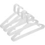 20 Standard Everyday White Plastic Hangers, Long Lasting Tubular Clothes Hangers, Value Pack of 20 Clothing Hangers. (20 Pack -, White)