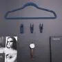 Trgowaul 20 Pack Velvet Pants Hanger Clips, Finger Clips for Hangers, Strong Pinch Grip Clips for Use with Slim-line Clothes Hangers, Clips for Velvet Hangers (Dark Blue)