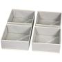 DIOMMELL Foldable Cloth Storage Boxes Closet Dresser Drawer Organizer Fabric Baskets Bins Containers Divider with Drawers for Baby Clothes Underwear Bras Socks Clothing,Set of 4 Grey 400