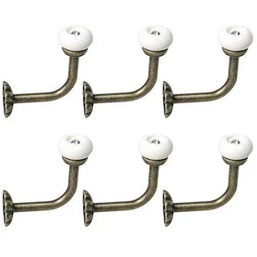 uxcell 6pcs Curtain Tieback Hooks Zinc Alloy Curtain Drapery Window Holdback Wall Hook Clothes Hanger, Bronze Tone uxcell 6pcs Curtain Tieback Hooks Zinc Alloy Curtain Drapery Window Holdback Wall Hook Clothes Hanger, Bronze Tone