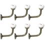 uxcell 6pcs Curtain Tieback Hooks Zinc Alloy Curtain Drapery Window Holdback Wall Hook Clothes Hanger, Bronze Tone
