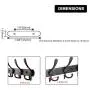 Wall Mount Coat Rack Hooks Hanger, Heavy Duty Stainless Steel Hat Clothes Holder Metal Rail 4 Tri Hanger for Entryway Bathroom Closet Room, Black Wall Mount Coat Rack Hooks Hanger, Heavy Duty Stainless Steel Hat Clothes Holder Metal Rail 4 Tri Hanger for Entryway Bathroom Closet Room, Black