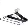 Metal Hanger Non-Slip Suit Coat Hangers Chrome and Black Friction, Suit Hangers, Pants Hangers, Metal Clothes Hanger with Rubber Coating, 16 Inches Wide, Set of 20 (Black) Metal Hanger Non-Slip Suit Coat Hangers Chrome and Black Friction, Suit Hangers, Pants Hangers, Metal Clothes Hanger with Rubber Coating, 16 Inches Wide, Set of 20 (Black)