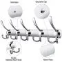 Oyeye Wall Mount Coat Hooks, 2 Pack 15 Hooks Heavy Duty Stainless Steel Coat Hook Rail for Coat Hat Towel Purse Robes Oyeye Wall Mount Coat Hooks, 2 Pack 15 Hooks Heavy Duty Stainless Steel Coat Hook Rail for Coat Hat Towel Purse Robes