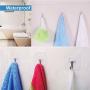 LOPEN STU Premium Wall Hooks, 22 lbs(MAX) Heavy Duty Self Adhesive Hooks, Nail Free Transparent Seamless Hooks, Waterproof and Oilproof, Suitable for Bathroom Kitchen Reusable Utility Hooks -12PCS