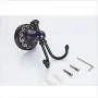 Yxsd Wall Mount Black Single Coat Hook,All-Copper American Hanger Double Clothes Towel Robe Coat Rack Bathroom Hardware Pendant Hanging Hooks