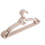 SAASNY Plastic Hangers,25 Brown 46cm Plastic All Purpose Clothes Garment Coat Hangers Space Saving with Non-Slip Trouser Bar and Tie Rack Ideal for Home and Shops - Space Saving Solution