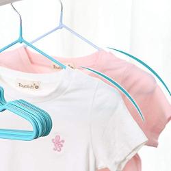 CLFAF Kid Clothes Hangers, Non Slip Hangers Space Saving Durable No Trace Hangers for Baby -Green 30-Pack