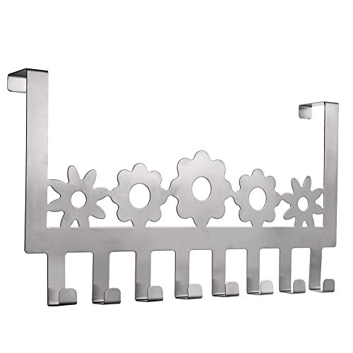 Sporgard Over The Door Hook Hanger, Heavy-Duty Organizer for Coat, Towel, Bag, Robe, Cap? Stainless Steel 8 Hooks Rack Sporgard Over The Door Hook Hanger, Heavy-Duty Organizer for Coat, Towel, Bag, Robe, Cap? Stainless Steel 8 Hooks Rack