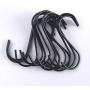 Maxgoods 3.54 20PCS Home Storage Utility S Shaped Hooks Stainless Steel Metal Hangers Hanging Hooks for Kitchen, Work Shop, Bathroom, Garden,Bedroom (Black, 20PCS)