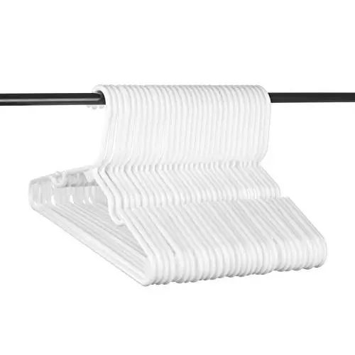 Neaties Childrens Size White Plastic Hangers, USA Made Long Lasting Tubular Hangers, Set of 30 Neaties Childrens Size White Plastic Hangers, USA Made Long Lasting Tubular Hangers, Set of 30
