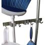 MYBROOMHOLDER Wall Mount Broom Holder - Organizer Stainless Steel (3 Handle and 4 Hook) for Mop Dustpan Closet Tool Storage Utility Rack Kitchen Cabinet Door Hanger