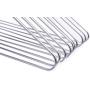 Quality Hangers Silver Aluminum Metal Coat Hangers Heavy Duty Suit Hangers 10 Pack (Adult Size Coat Hanger)