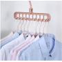 10pcs Random Color Multi-Port Support Circle Clothes Hanger Clothes Drying Racks Multifunction Plastic Scarf Clothes Hanger Hangers