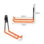 Accmor Garden Hose Holder, Garage Storage Utility Hooks, Heavy Duty Wall Mount Hose Hanger, for Organizing Power Tools, Ladders, Bulk Items, Bikes, Ropes (Orange)