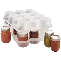 JarBox Protector for Canning Jars, Semi-Clear, 12-Pint Jars