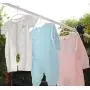 jiuding Plastic Nursery Hangers Baby Coat Hangers Space Saving Tubular Hangers for Kids Children Clothes White 36 pcs