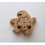 Ukulele Wall Mount Hanger, Hand Carved Hawaiian Honu, Hibiscus, Tropical Decor