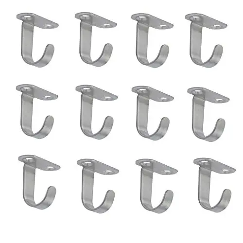 Antrader 12-Pack Stainless Steel Screws Mount Ceiling Hooks, Under-Shelf Coat Hook, Towel/Robe Clothes Hook Hanger for Bathroom Kitchen Cabinet Antrader 12-Pack Stainless Steel Screws Mount Ceiling Hooks, Under-Shelf Coat Hook, Towel/Robe Clothes Hook Hanger for Bathroom Kitchen Cabinet