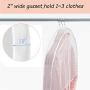KEEGH Garment Shoulder Covers Bag(Set of 12) Breathable Closet Suit Organizer Prevent Clothes Shoulder from Dust, 2" Gusset Hold More Coats, Jackets, Dress