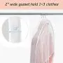 KEEGH Garment Shoulder Covers Bag(Set of 12) Breathable Closet Suit Organizer Prevent Clothes Shoulder from Dust, 2" Gusset Hold More Coats, Jackets, Dress