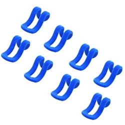 20 pcs Hanger Hooks Space Save Rack, Anti-Slip Mini Flocking Clothes Cascading Hangers Closet Holder Organiser (Blue)