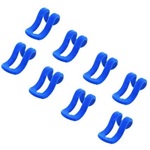 20 pcs Hanger Hooks Space Save Rack, Anti-Slip Mini Flocking Clothes Cascading Hangers Closet Holder Organiser (Blue)