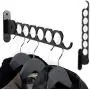 Wallniture Wardrobe Organizer Wall Mounted Clothes Bar Steel Black 14.5 Inch Set of 2 Wallniture Wardrobe Organizer Wall Mounted Clothes Bar Steel Black 14.5 Inch Set of 2