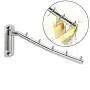 GardenHelper SUS 304 Stainless Steel Folding Wall Mounted Clothes Hanger Rack Clothes Hook, Heavy Duty Closet Storage Organizer Brushed Finish (1)