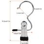 STARVAST 20 Pcs Laundry Hanging Hooks Boot Hanging Hold Clips, Portable Stainless Steel Boot Hangers Hanging Clothes Pins for Closet Travel Home