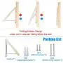 Mai Hongda Folding Clothes Hanger Wall Mounted Retractable Laundry Room Organizer Drying Rack Holder Stainless Steel Rod Hanging on Bathroom Balcony Garage Indoor/Outdoor Dryer (Triangle 1 Pack)