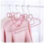 10pcs Pink Bow Clothes Hanger Plastic Non-Slip Outdoor Clothes Drying Storage Rack Cute Love Wedding Hanger