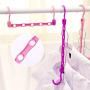 BFY Household Appliances .5-Hole Plastic Clothes Hanger Magic Hanger Hanger Wonder Closet Organizer Multi-port Hook，Random Color Delivery