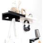 Wall Mounted Shelf Coat Hooks - Entryway Shelf with Hooks,2 Hooks 9 inches,Hanging Book Shelves with Hat Racks Wall Storage Shelf with Hooks Hanging Shelf with Holder for Bedroom, Kitchen, Bathroom