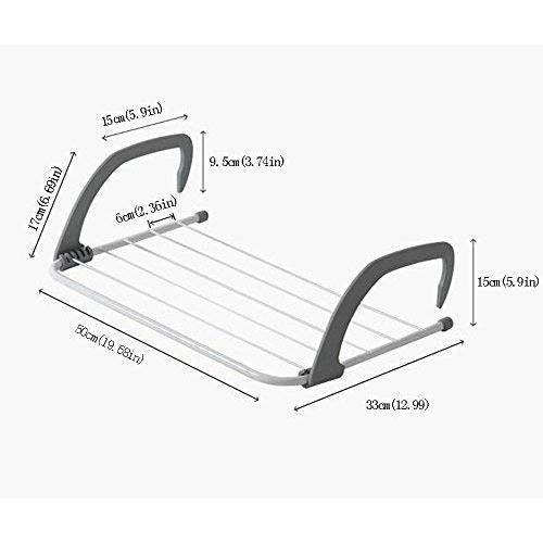 SHANGXIAN Balcony Folding Rack Bedroom Clothes Hanger Indoor And Outdoor Retractable Drying Racks 19.68 12.99 6.69“