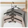 2pcs Magic Clothes Storage Steel Drying Racks Fish Bone Multi-Layer Clothes Hanger Wardrobe Organizer Clothing Support
